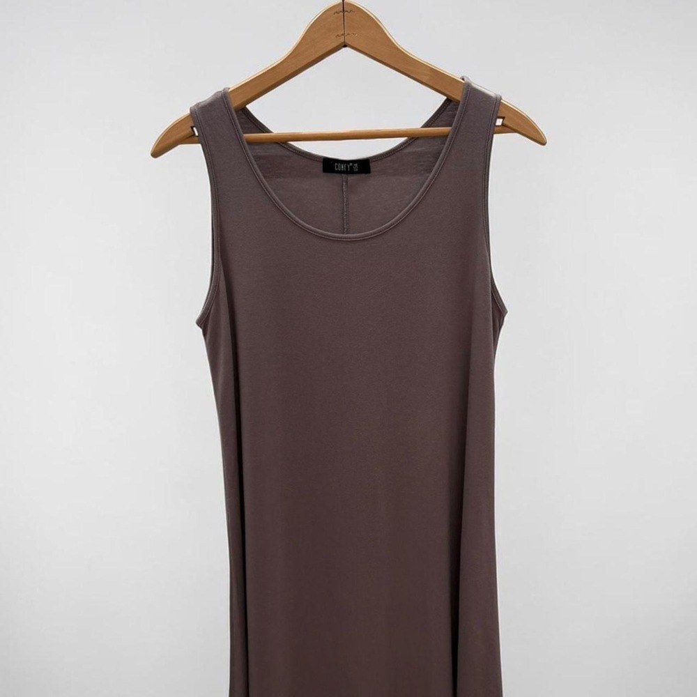 Comfy USA Modal‎ Spandex Sleeveless Tank Top Tunic Size M